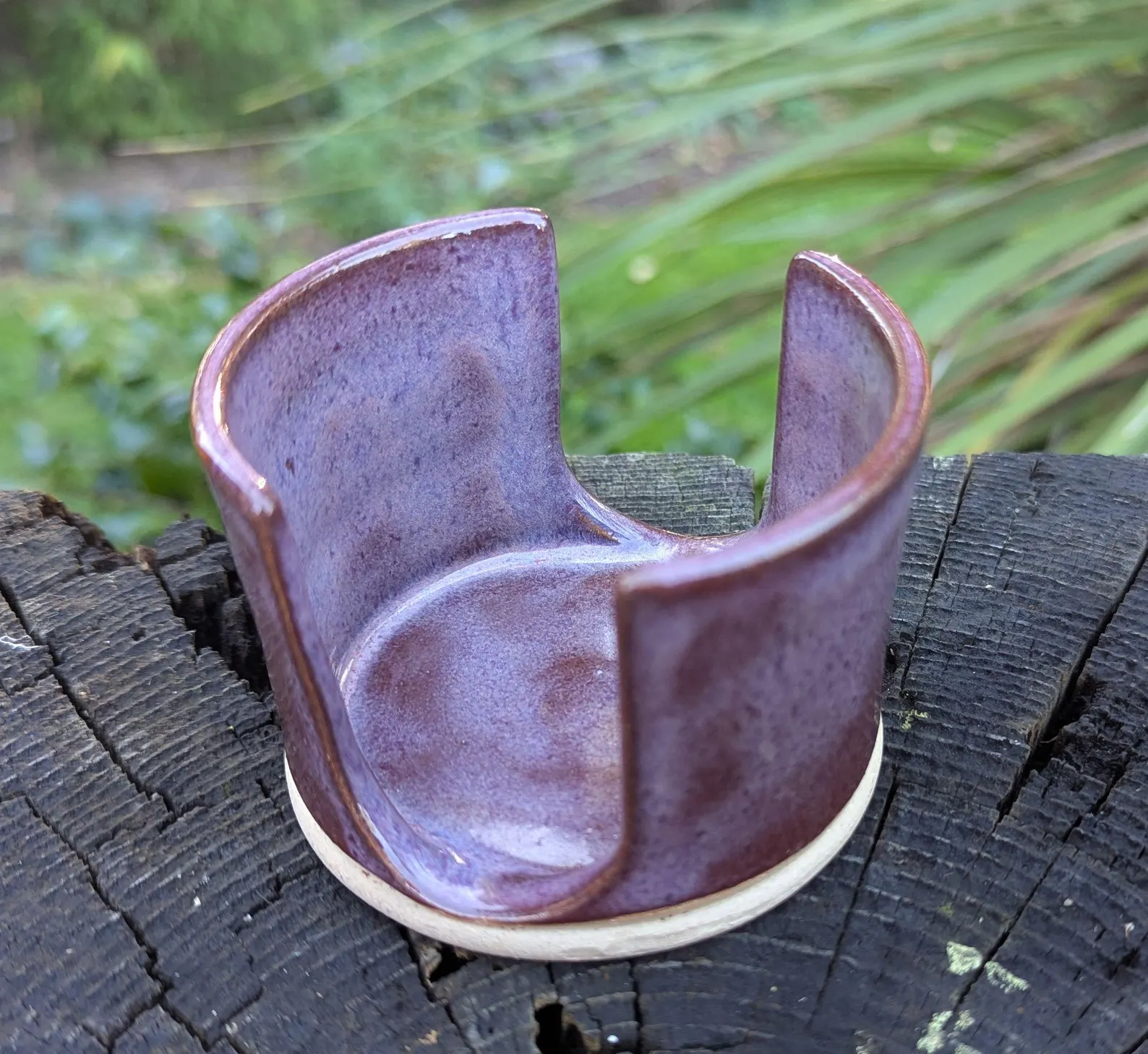 Purple Ceramic Sponge Holder: Wheel-Thrown Kitchen Storage - Image 4