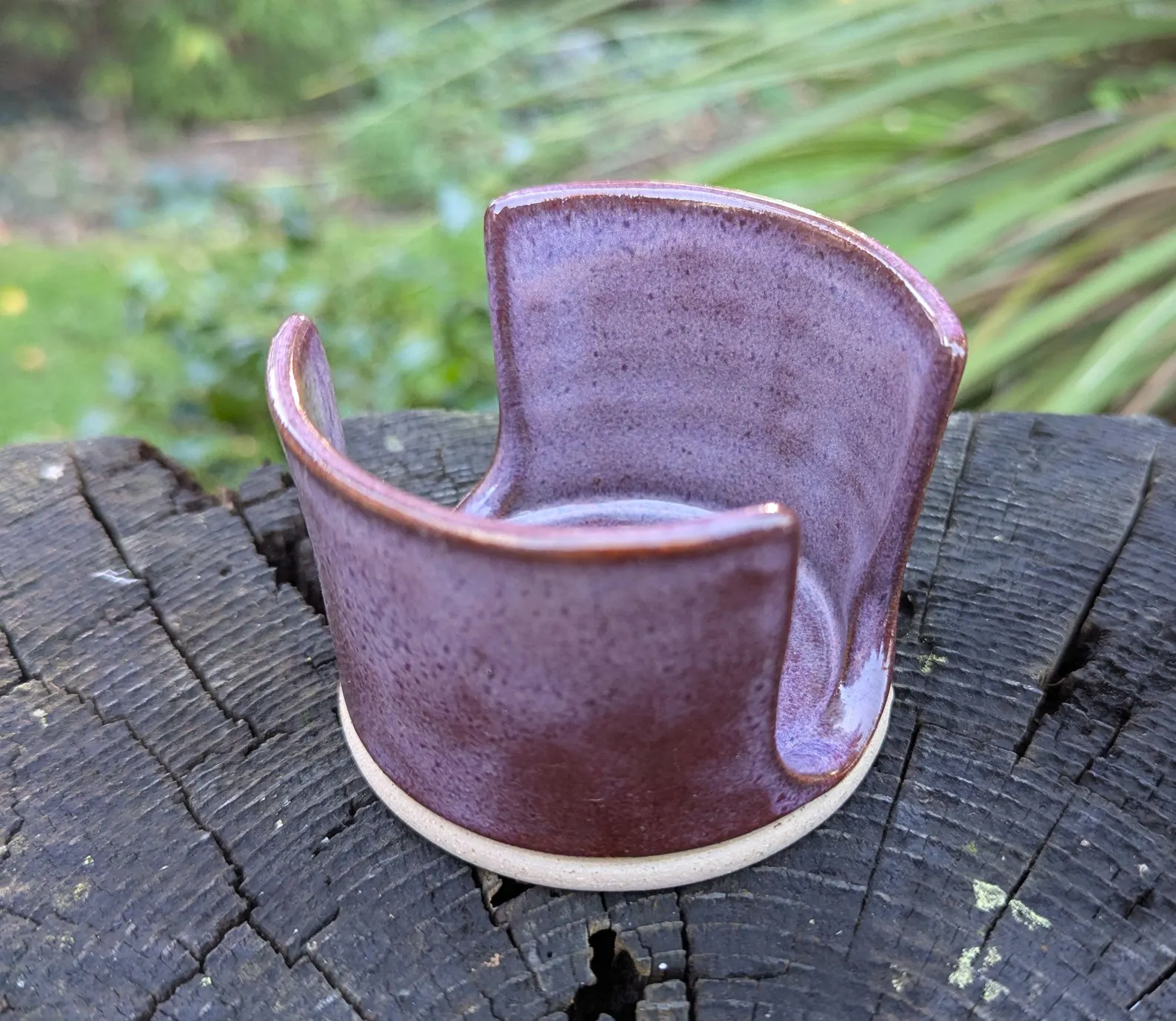 Purple Ceramic Sponge Holder: Wheel-Thrown Kitchen Storage - Image 5