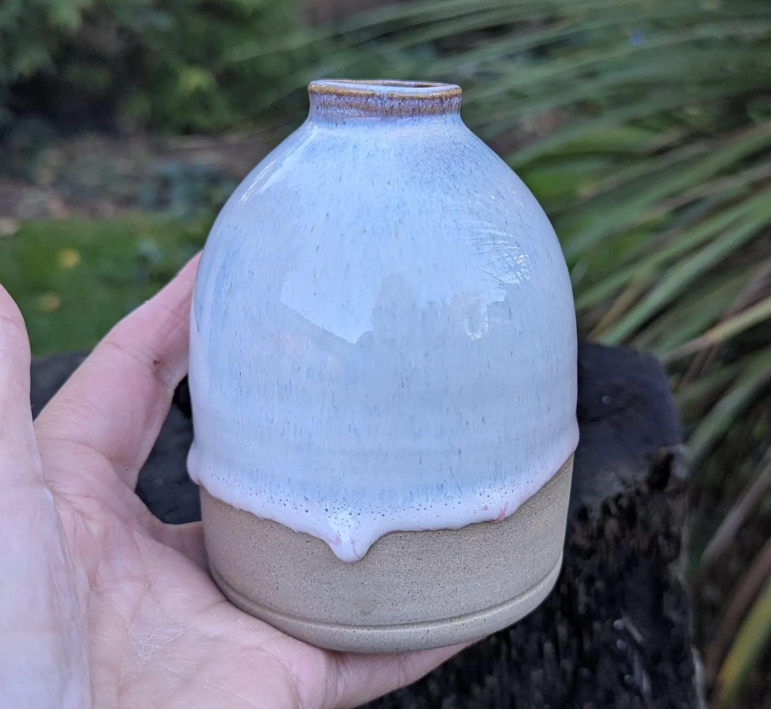Soft Pink Ceramic Bud Vase: Wheel-Thrown Pottery - Image 3