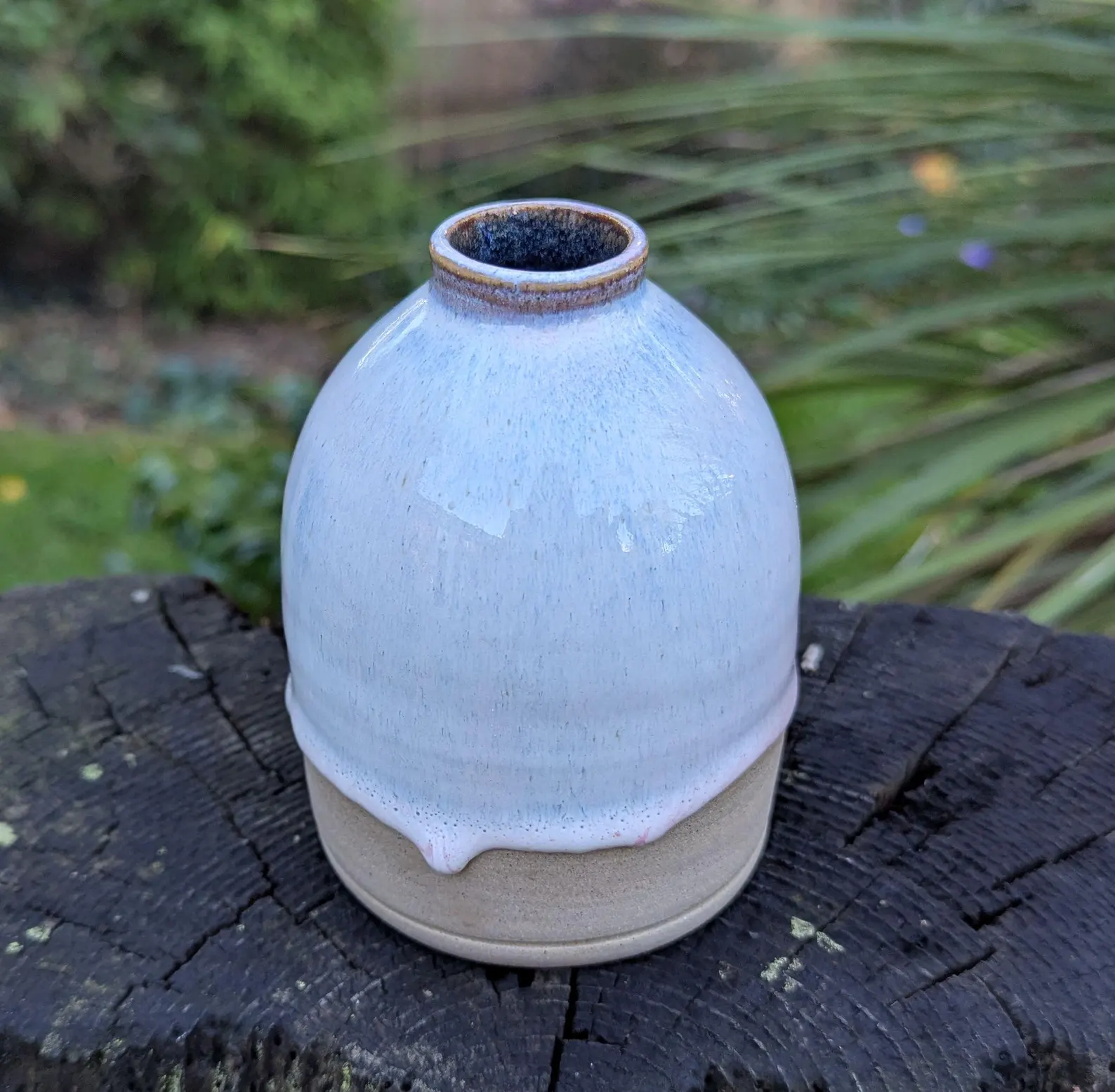 Soft Pink Ceramic Bud Vase: Wheel-Thrown Pottery - Image 4